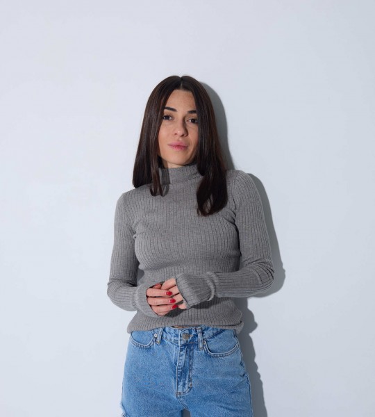 Гольф Urban Rib Сірий | Showroom By Nona — зображення 3